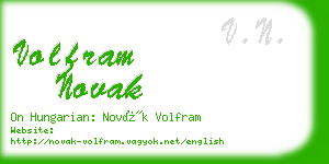 volfram novak business card